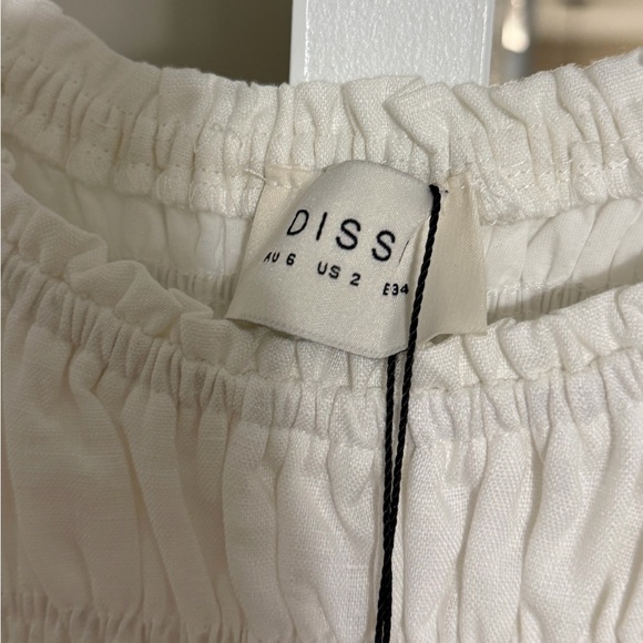 NWT DISSH Lessi White Linen Midi Dress Size US 2 - Picture 6 of 7